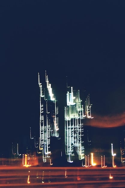 An abstract visual representation of a building skyline transforming into a digital interface. The buildings are represented as data blocks, with information flowing between them, symbolizing the impact of Open Finance on the real estate market and investment decisions.