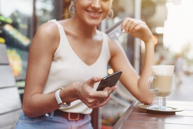 A person using a mobile banking app on their smartphone in a coffee shop in Porto, Portugal, showcasing the convenience and accessibility of mobile payment solutions in everyday life. Focus on the user interface of the app and the relaxed atmosphere of the coffee shop