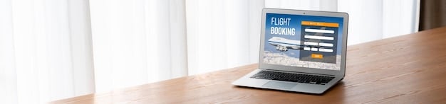 A laptop showing the interface of a fintech app for insurance. The screen displays various types of insurance policies available, such as auto, health, and life insurance. The app has a clean and modern design, with easy-to-understand icons and descriptions.